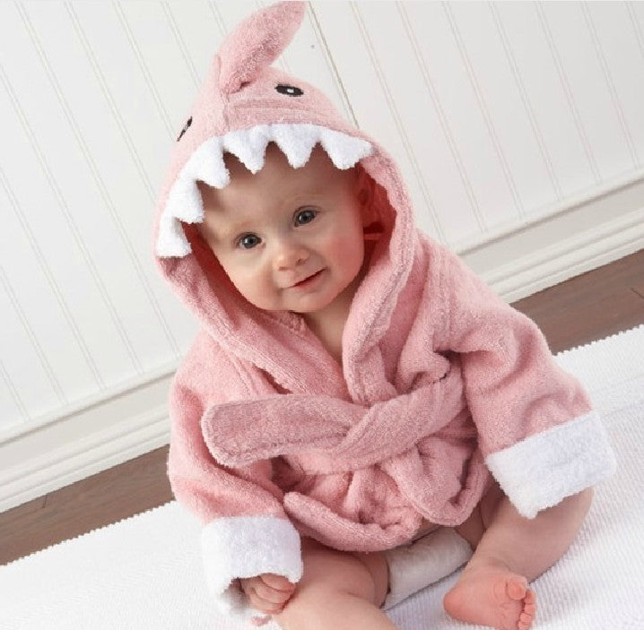 Children's Hooded Absorbent Animal-shaped Bathrobe