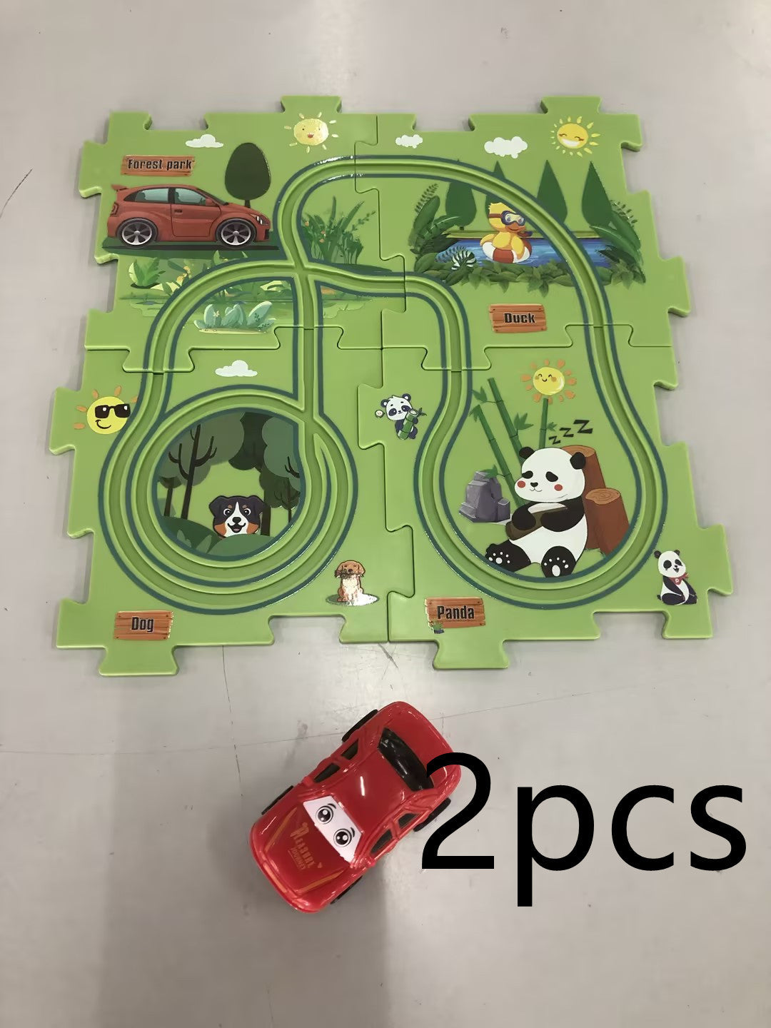 Children Puzzle Electric Railroad Speeder