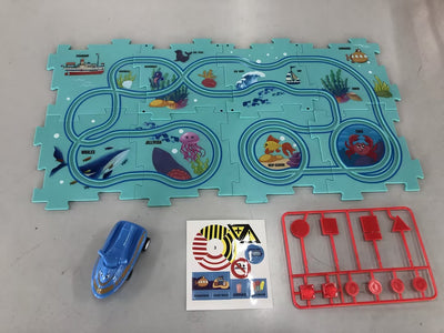 Children Puzzle Electric Railroad Speeder