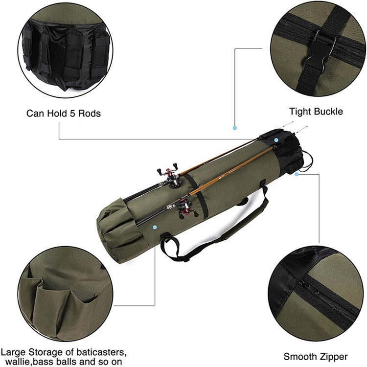 Cylinder Multifunctional Fishing Rod Bag