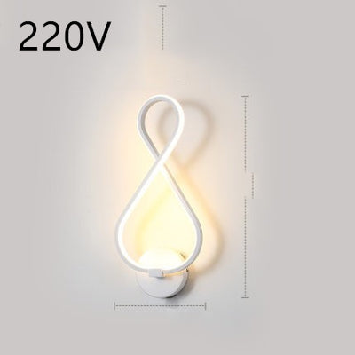 led wall lamp nordic minimalist bedroom bedside lamp