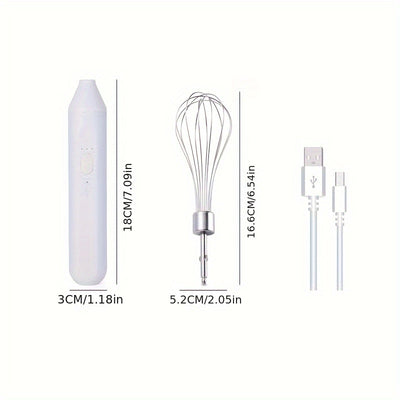 Hand-held Electric Whisk Household Baking Cake Egg White Whisk Small Straight Handle Whisk Wireless Whisk