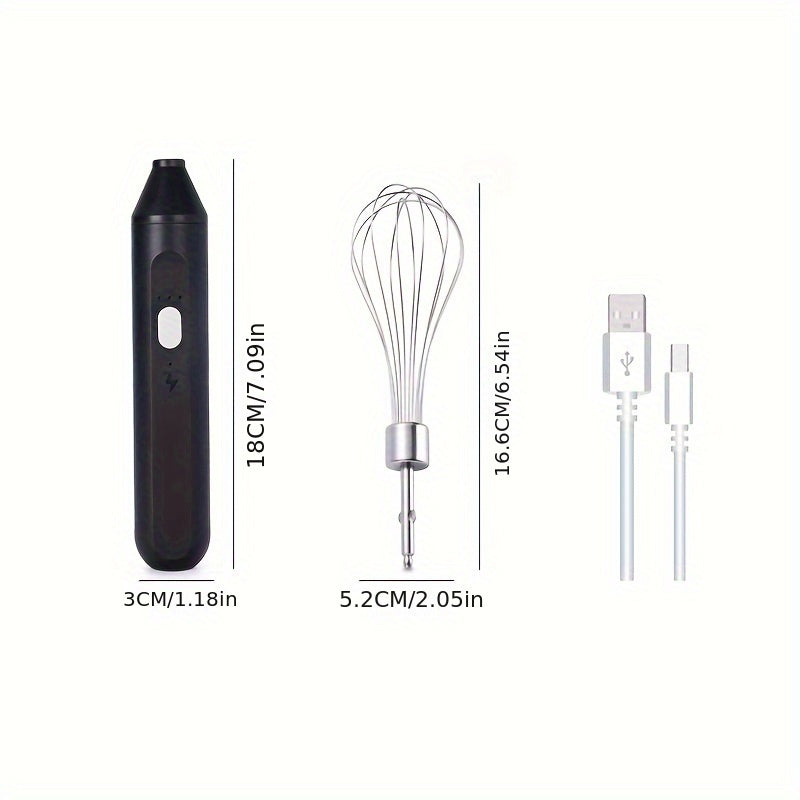 Hand-held Electric Whisk Household Baking Cake Egg White Whisk Small Straight Handle Whisk Wireless Whisk