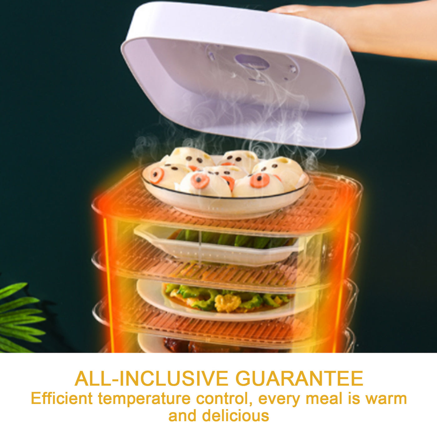 Multi-layer Dish Cover Heat Preservation Kitchen Cover Dining Table Leftover Storage Box Transparent Stack Cooking Hood Steamer